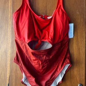 Red One-Piece Swimsuit